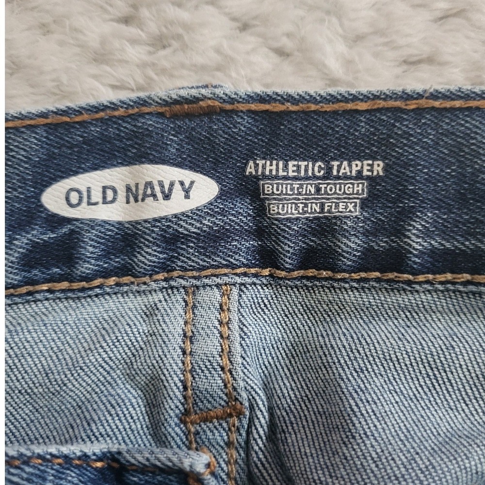 Old navy men's athletic tapered jeans 38x34 - Picture 2 of 4